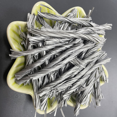 شهادة CE هندسة الألياف الملتوية PP ألياف البولي بروبيلين Bunchy للطرق الخرسانية
