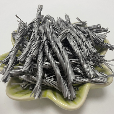 شهادة CE هندسة الألياف الملتوية PP ألياف البولي بروبيلين Bunchy للطرق الخرسانية