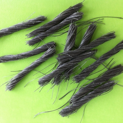 الألياف البيضاء 51/54mm PP Macro Fiber Twist الألياف الكبيرة للتعزيز الخرساني