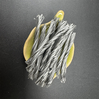 40 مم PP الألياف الملتوية Bunchy Form 500T لتقوية الخرسانة