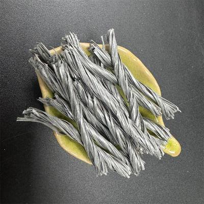 40 مم PP الألياف الملتوية Bunchy Form 500T لتقوية الخرسانة