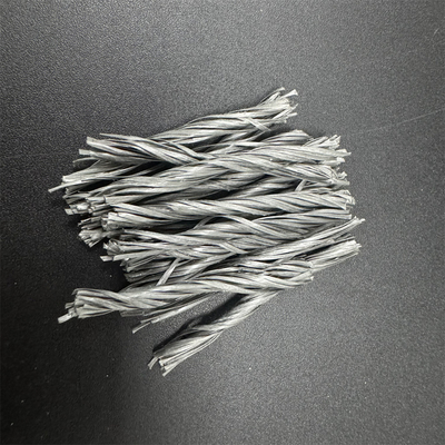 Biture Grey PP Fiber Twisted Bunchy Form لتقوية مقاومة الكسر والخرسانة
